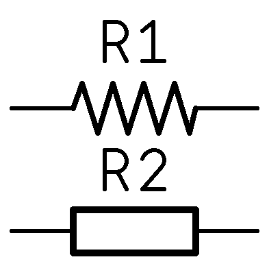 Resistor schematic
symbols