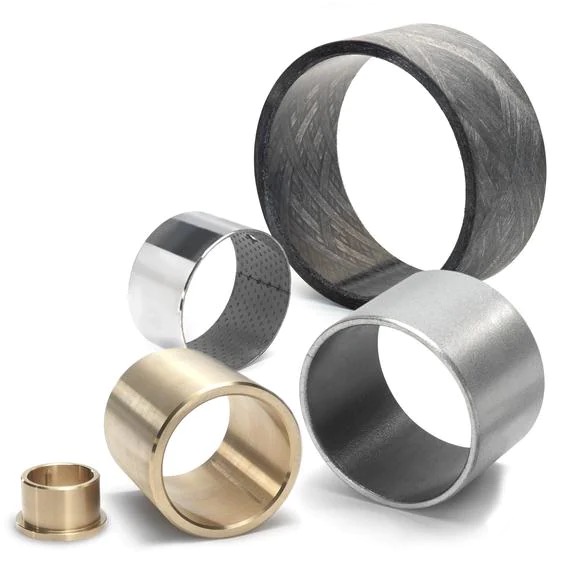 A selection of various sized plain bushings