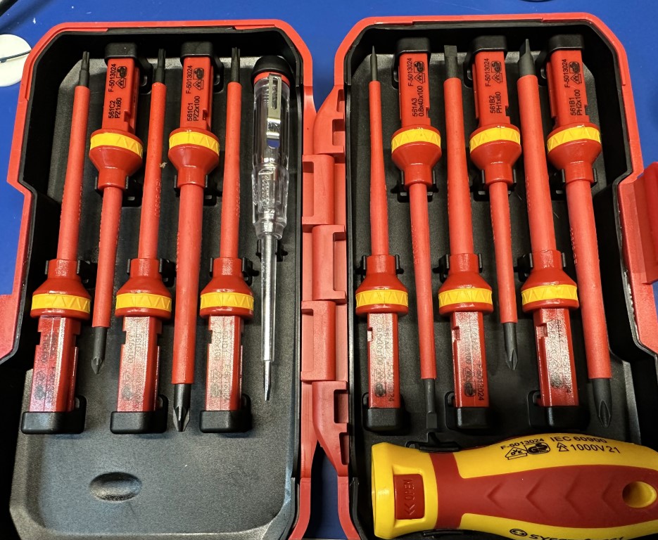Electrically insulated
screwdrivers