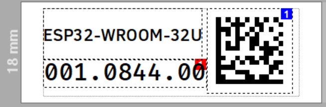 Inventory label for ESP32-WROOM-32U