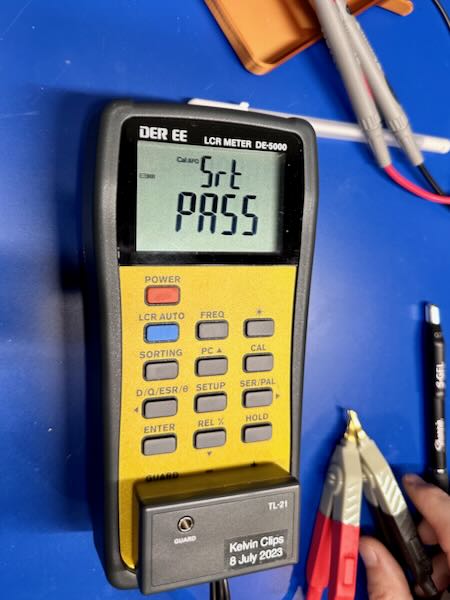 Meter showing "Srt PASS"