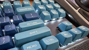 Dasher MT3 keycaps on a Varmillo keyboard